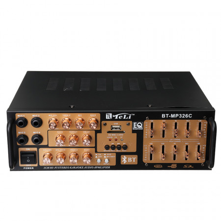 Amplificator 50W RMS MP-326, Statie boxe pasive cu Bluetooth, Sistem racire, USB