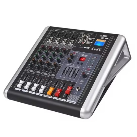Mixer audio activ 2x400W 16 efecte digitale 4 canale intrare, USB, Iesire Jack si Speakon