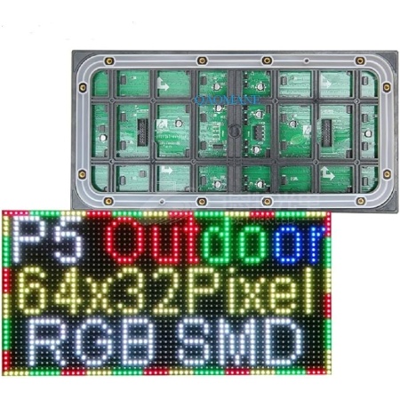 Modul LED P5 32x16 CM / 64x32 pixeli, Color RGBW, Panou pentru reclama luminoasa