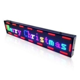 100x20 CM Firma luminoasa reclama afisaj programabil LED RGB Fullcolor, Aplicatie telefon (96x16 pixeli) - Img 5