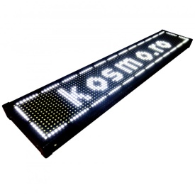100x20 CM Interior, Programare wireless, Afisaj luminos reclama LED, Display reclama firma geam (96x16 pixeli LED p10) - Img 1