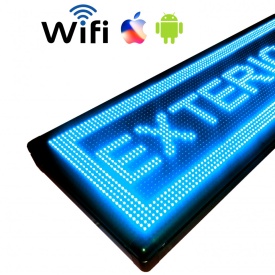 100x40 CM Exterior, Reclama luminoasa cu programare wireless aplicatie, Display afisaj firma (96x32 pixeli LED P10) - Img 3