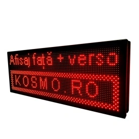 100x40 CM (F+V) Reclama firma luminoasa exterior dublu afisaj, Programabila APP (96x32 pixeli LED P10) - Img 7