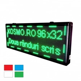100x40 CM Reclama luminoasa LED Text Programabil cu stick USB (96x32 pixeli LED P10) - Img 1