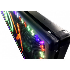 300x55 CM (288x48 pixeli LED p10 RGB FullColor), Firma programabila LED multicolor, Carcasa aluminiu exterior, Reclama luminoasa wireless - Img 4