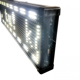 67x20 CM Afisaj LED programabil stick USB, Reclama firma luminoasa (64x16 pixeli LED p10) - Img 4