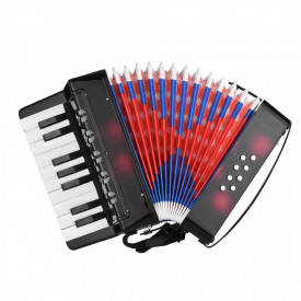 Acordeon 8 basi, 17 clape, Pentru copii - initiere, invatat, 23 x 23 x 10 cm - Img 2