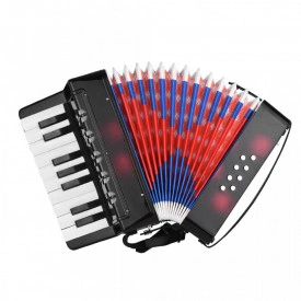 Acordeon 8 basi, 17 clape, Pentru copii - initiere, invatat, 23 x 23 x 10 cm - Img 2