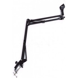 Brat tip foarfeca microfon studio, Menghina birou, Suport extensibil pivotant, Stativ flexibil suspensie, Nuca - Img 5