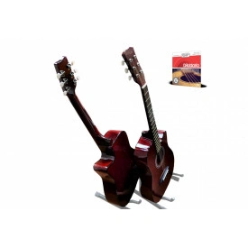 Chitara acustica grena 4/4 38" + 6 corzi metalice rezerva + Pana 0.71mm, Exersat Invatat Incepator - Img 4