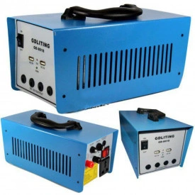 Kit Acumulator solar 12V 12A GD-8018 Baterie cu priza 220V + Panou 18V 20W + 3 Becuri LED - Img 4