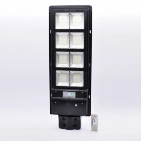 Lampa LED iluminat stradal 200 / 300 / 400 W - Panou fotovoltaic integrat, Acumulator, Telecomanda - Img 3
