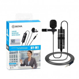 Microfon Smartphone Videocall Zoom, Boya BY-M1, Lavaliera jack 3.5mm / 6.3mm - Img 5