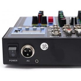 Mixer audio neamplificat 7 canale F7-MB, Consola DJ pentru boxe active (semnal), Portabil - Img 6