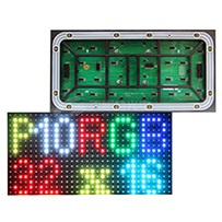 Modul RGB LED Full-Color 32x16 pixeli P10 (32 x 16 cm) Panou pentru reclama firma luminoasa - Img 1