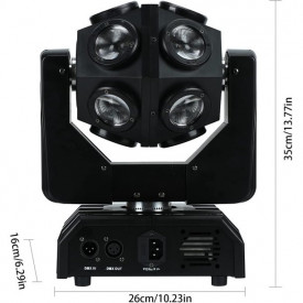 Moving head 12x10W LED RGBW Glob rotativ lumini scena 4in1, DMX, Ibiza E-cosmos - Img 3