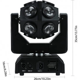 Moving head 12x10W LED RGBW Glob rotativ lumini scena 4in1, DMX, Ibiza E-cosmos - Img 3