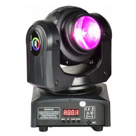 Moving head double beam, Proiector dublu (fata-verso) 40W x2, Robot rotativ lumini evenimente scena club DJ - Img 5