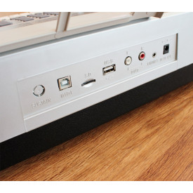 Orga electronica 61 clape sensitive tip pian XY-332 + Stativ reglabil, USB, MIDI, Display tastatura - Img 3