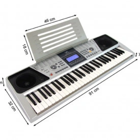 Orga electronica KSO-361 + Casti Bluetooth, 61 clape, 5 octave, Afisaj claviatura, 91x32 cm, Sintetizator - Img 4