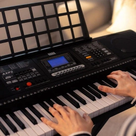 Orga electronica KSO-612 + Suport dublu X, 61 Clape Touch-Sensitive, USB, 600 timbre, Reglaj Pitch Bend si Vibrato - Img 3