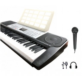 Orga electronica pt invatat JL-639 + Microfon, Pian portabil 61 clape 5 octave - Img 6