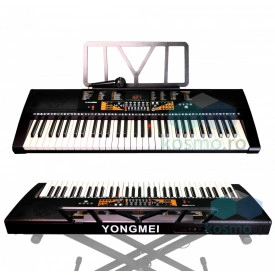 Orga electronica / Sintetizator KSO-386 cu tastatura iluminata, 61 clape LED pentru invatat, 600 timbre