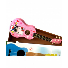 Pachet: Ukulele chitara 4 corzi + Mini pian pentru copii 30 de clape tip xilofon, MDF - Img 4