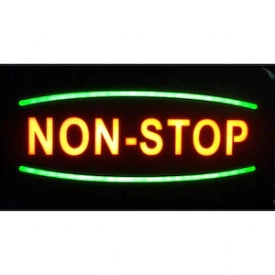 Panou dinamic cu mesaj NON-STOP, Reclama luminoasa LED 44X24CM