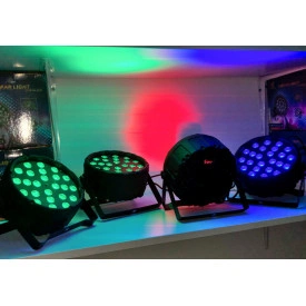 PAR-LED Slim cu 24 Becuri RGB Puternice Full Color, Lumina ambientala club, Strobo, DMX - Img 2