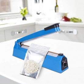 PFS-300 Impulse sealer + 3 banda rezerva + 100 pungi 30x20cm, Aparat sigilat pungi plastic 30cm, Sigilator termic, Sudeza polietilena lipit sigilat ambalat - Img 6