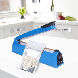 PFS-300 Impulse sealer + 3 banda rezerva + 20 pungi 30x20cm, Aparat sigilat pungi plastic 30cm, Sigilator termic, Sudeza polietilena lipit sigilat ambalat - Img 6