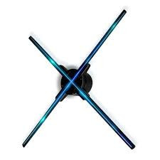 Proiector holografic LED 3D 55cm, Reclama luminoasa tip ventilator cu 4 palete, Firma, Stand, Magazin, Locatie - Img 4