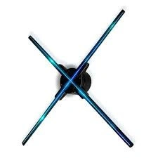 Proiector holografic LED 3D 55cm, Reclama luminoasa tip ventilator cu 4 palete, Firma, Stand, Magazin, Locatie - Img 4