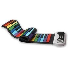 Roll-up Rainbow Piano, Orga electronica 49 clape flexibila (cauciuc), portabila - Img 1