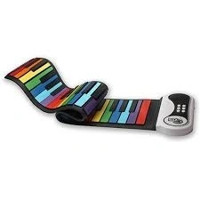 Roll-up Rainbow Piano, Orga electronica 49 clape flexibila (cauciuc), portabila