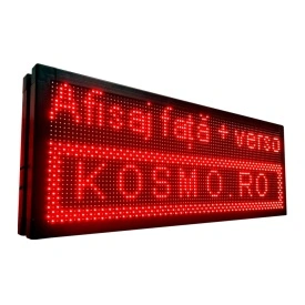 100x40 CM (F+V) Reclama firma luminoasa exterior dublu afisaj, Programabila APP (96x32 pixeli LED P10)