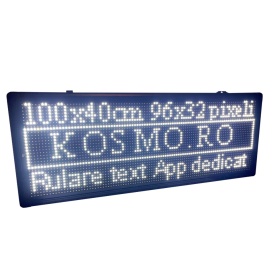 100x40 CM Interior - Afisaj LED dinamic text programabil, Firma luminoasa (96x32 pixeli P10) - Img 1
