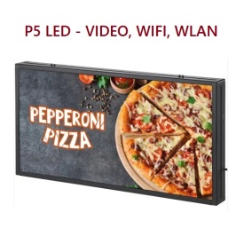 200x100CM P5 Display LED Luminos, Reclama firma vitrina sau exterior, Afisaj programabil aplicatie telefon (wi-fi)