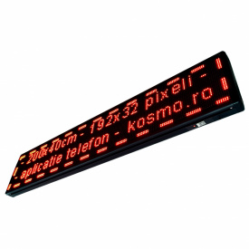 200x40 CM Firma luminoasa LED + Senzor temperatura, Reclama exterior programabila aplicatie (192x32 pixeli) - Img 5
