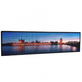 200x55 CM (384x96 pixeli LED p5 RGB FullColor) Reclama firma luminoasa LED cu Bec P5 (rezolutie mare, afisaj imagini, logo) - Img 3