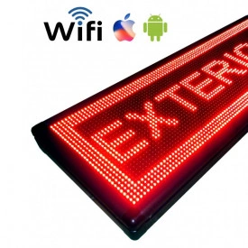 300x40 CM Firma luminoasa reclama LED exterior programabila (288x32 pixeli LED P10) - Img 2