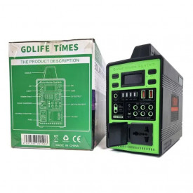 Kit sistem solar GD-150L, Invertor 220V 150W, Panou fotovoltaic 40W, 4x Becuri, 1x Proiector LED, Boxa Bluetooth, USB - Img 3