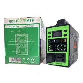 Kit sistem solar GD-150L, Invertor 220V 150W, Panou fotovoltaic 40W, 4x Becuri, 1x Proiector LED, USB - Img 3