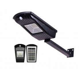 Lampa LED Stradala, Curte, Proiector 30W Acumulator Senzor Panou solar - Img 1