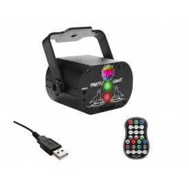Laser scena Rosu / Verde, Bec LED RGB, Proiector Portabil - Alimentare USB - Img 7