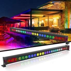 LED-BAR 24 x 3W RGB DMX Wall Washer, Proiector perete/fundal, Proiectii jocuri lumini - Img 1