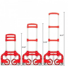 Liza transport tip troller 75KG, Carucior pentru marfa pliabil cu roti, 60 - 100cm - Img 7