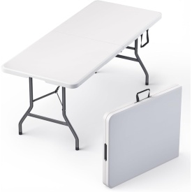 Masa 180 x 60 cm pliabila tip geanta, picioare rabatabile, gradina camping curte