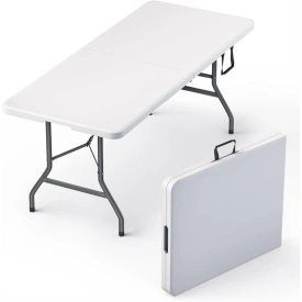 Masa 180 x 60 cm pliabila tip geanta, picioare rabatabile, gradina camping curte